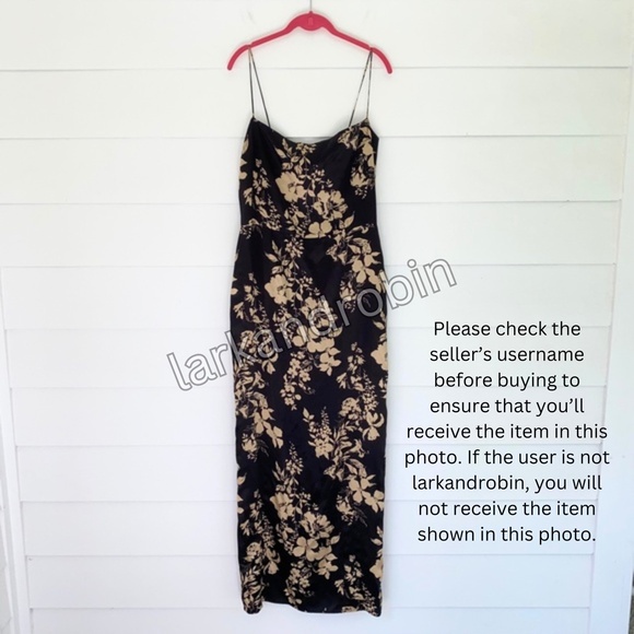 NEW Reformation Frankie Silk Dress Gisele 12 - Picture 10 of 17